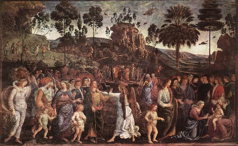 PERUGINO, Pietro Moses's Journey into Egypt a France oil painting art